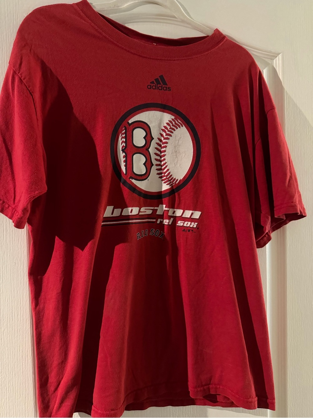 adidas Red Boston Red Sox Graphic Short Sleeve Tee